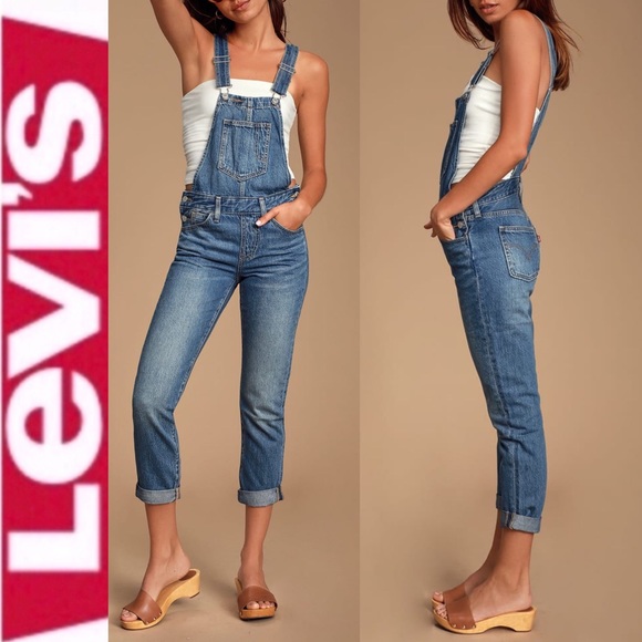 🆕 Levi’s Original Medium Wash Denim Overalls - Picture 2 of 6